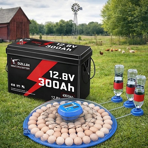 Комплект Інкубатор автоматичний на 80 яєць Vertis (220/12В) для безперервної інкубації+LiFePO4 12V 300Ah акумулятор Idzlldi